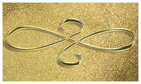 DNSEMP-C-601-GD-SH-GD Gold Scroll Shimmer Gold